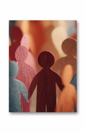 Diverse paper cut-out figures symbolizing community and connection