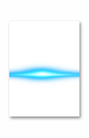 Horizontal Rays of blue light on transparent background.Laser beams png.
