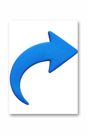 Textured blue arrow is pointing to the right side of the composition, on a transparent background