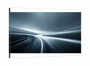 Abstract Asphalt Road and Sky Depicting Speed, Motion, Transportation and Future Concepts