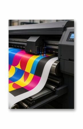 Large format digital printing press producing vibrant marketing materials