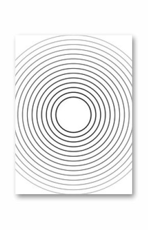 Circle with halftone line elements, sound wave