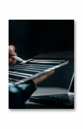 Checklist business report concept. Check mark opinion. Tick checkbox survey. Checkmark.