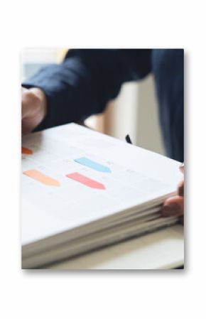 2026 Event planner timetable agenda plan on schedule event. Business woman checking planner, taking note on calendar desk on office table. Calendar event plan, work planning