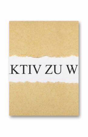 Zeit, aktiv zu werden.