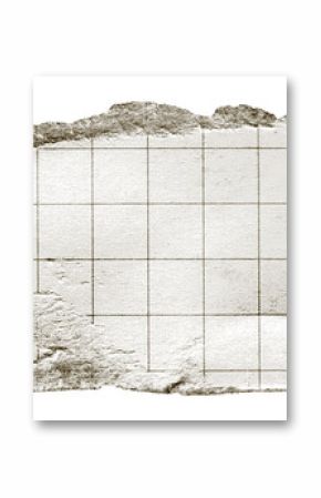 torn brown paper vintage note grid memo black and white  