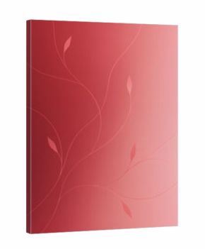 Minimalist Crimson to Blush Pink Gradient with Elegant Vine Lines