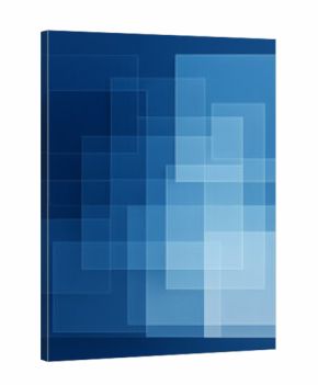 Minimalist Sapphire Blue Abstract with Transparent Squares