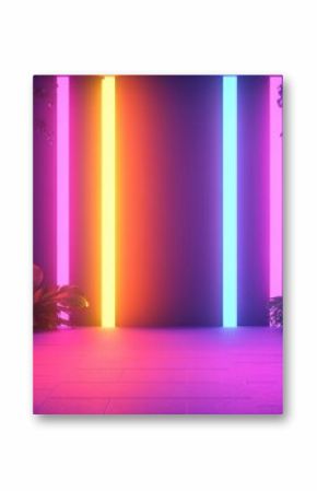 Vibrant LED lights creating a stunning color gradient display, ideal for home decor and event lighting