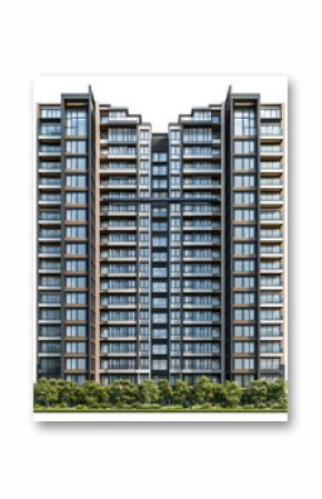 PNG Group of asian buildings architecture modern condo.