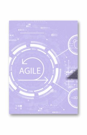 Agile concept with two people working together