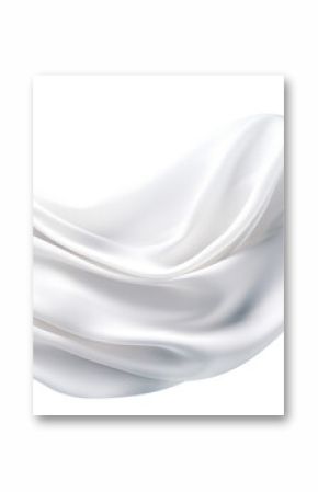 Floating elegant white fabric, cut out