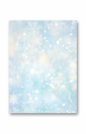 PNG Wintery snowflakes background with bokeh