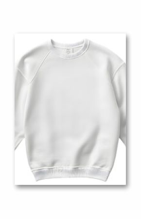 White sweatshirt mockup isolated on transparent background