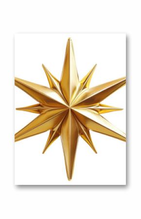 PNG Christmas Silver star gold eight-pointed illustration.