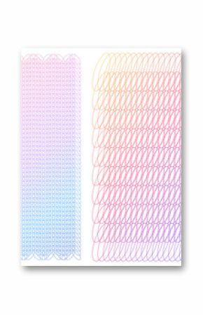 Soft rainbow color. Linear background. Design elements. Poligonal lines. Guilloche. The protective layer for banknotes, diplomas and certificates, voucher template