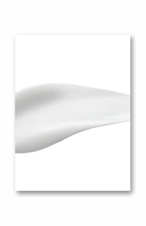 White cosmetic cream smear texture on a white