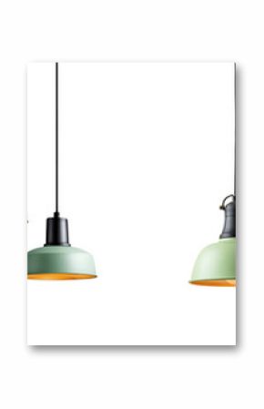 Assortment of modern industrial style pendant lamps