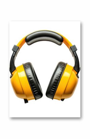 Bright Yellow Safety Ear Protection Headphones