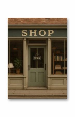 Charming vintage bookstore facade.