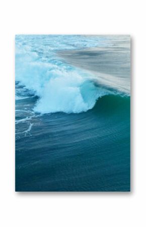 Huge wave in the ocean, top view, Bali, Indonesia