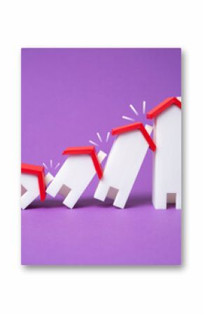 Real estate market collapse. Real estate market signals falling prices, overbuilding, low demand, rising mortgage rates. Economic crises affecting investment security and housing development.