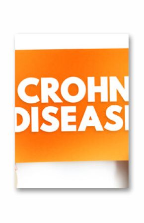 Crohn Disease is a type of inflammatory bowel disease, text concept on card