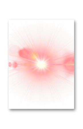 bright red light burst effect isolated on white or transparent png