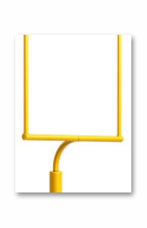 3D isolated football field goal post.