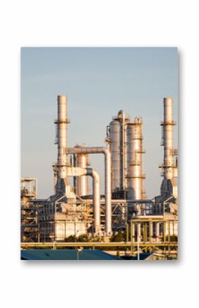 Petrol chemical plant in Map Ta Phut sub district, Rayong province of Thailand at evening sky. Large industry of oil and gas for global business. Suit for concept of fuel power business, demand supply