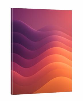 3D Fluid Abstract Waves Background - Orange