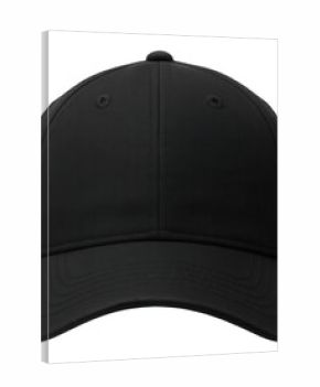Black baseball cap isolated on a plain background.