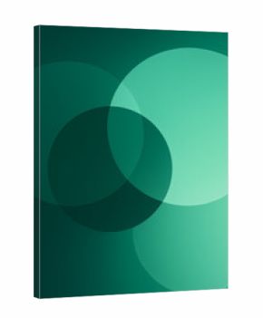 Minimalist Abstract Circles Green Gradient Wallpaper
