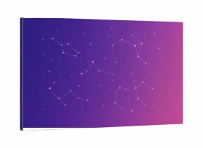 Minimalist Violet to Rose Constellation Gradient Background