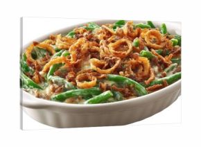 green bean casserole topping isolated on white background