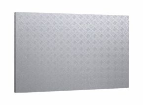 Wide view of a metallic diamond plate flooring texture with continuous background
