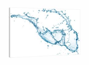 Blue water splash isolated