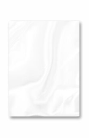 Rippled white silk fabric background