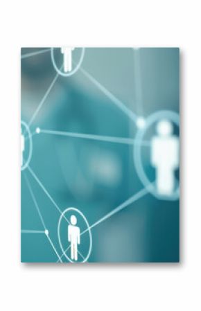 An abstract visual representation of the interconnected network of allied health services, showcasing nodes and lines in a digital healthcare matrix. Structure and coordination within the system.