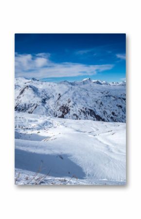 Ski slopes and mountains of Les Menuires in the french alps