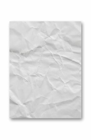 Abstract white crumpled and creased recycle paper texture background