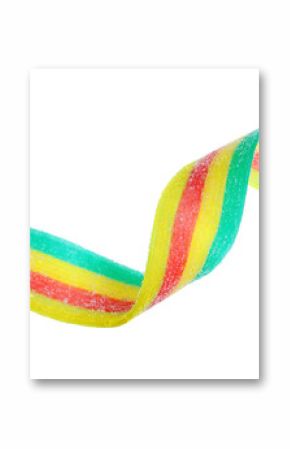 Tasty rainbow sour belt isolated on white