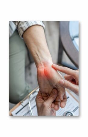 Carpal tunnel syndrome (CTS) pressure on nerve  Osteoarthritis, Ganglion cysts, Gout, De Quervain tenosynovitis or Kienbock disease (Avascular necrosis)  ache pain in patient's wrist joint and bone