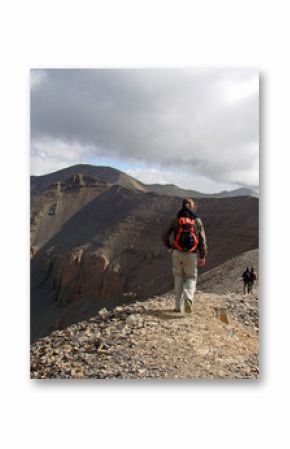 Sur la longue crête du M'Goun - 4071 m (Atlas, Maroc)