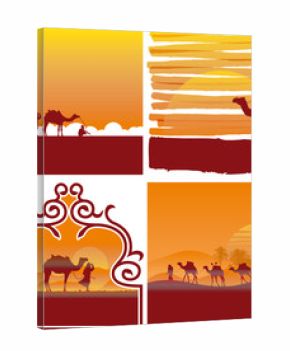 desert vector labels