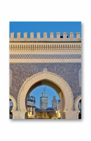 Bab Bou Jeloud gate at Fez, Morocco