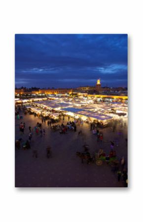Marrakesh Djemaa el Fna place at dusk (Morocco)