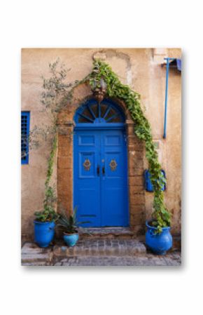 Beautiful blue door at El-Jadida,Morocco