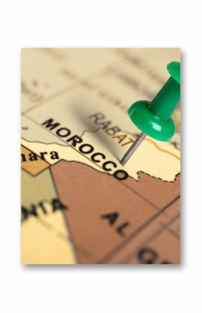 Location Morocco. Green pin on the map.