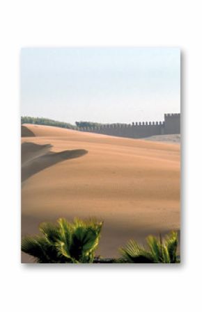 Sand landscape. Dunes of Agadir in Morocco 